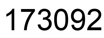 Number 173092 black image