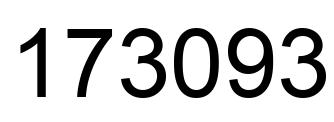 Number 173093 black image