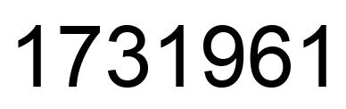 Number 1731961 black image
