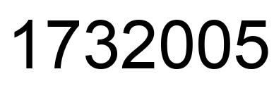 Number 1732005 black image