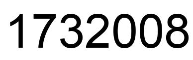 Number 1732008 black image
