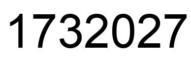 Number 1732027 black image