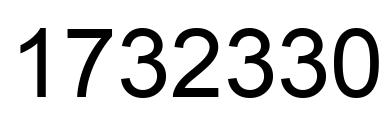 Number 1732330 black image