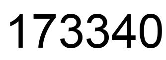 Number 173340 black image