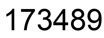 Number 173489 black image