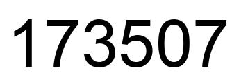 Number 173507 black image