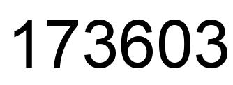 Number 173603 black image
