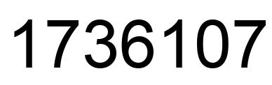 Number 1736107 black image
