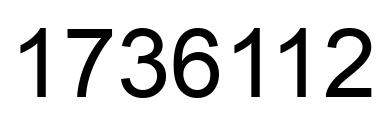 Number 1736112 black image