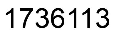 Number 1736113 black image