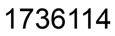 Number 1736114 black image