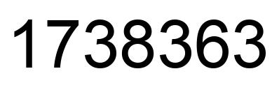 Number 1738363 black image