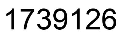 Number 1739126 black image