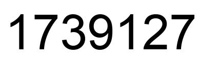 Number 1739127 black image
