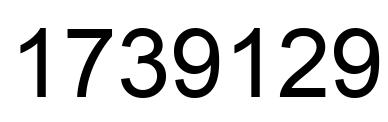 Number 1739129 black image