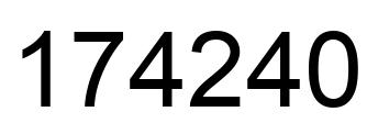 Number 174240 black image