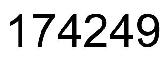 Number 174249 black image