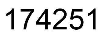 Number 174251 black image