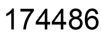 Number 174486 black image
