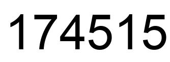 Número 174515 imagen negro