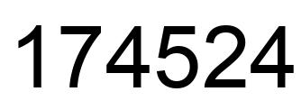 Número 174524 imagen negro