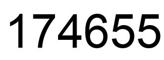 Número 174655 imagen negro