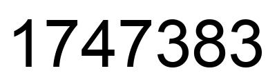 Número 1747383 imagen negro