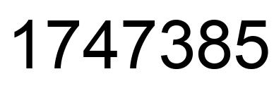 Número 1747385 imagen negro