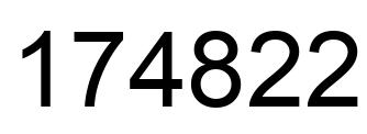 Number 174822 black image