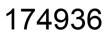 Número 174936 imagen negro