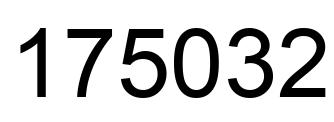 Number 175032 black image