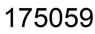 Number 175059 black image