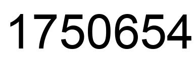 Number 1750654 black image