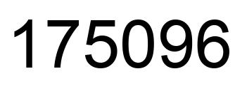 Number 175096 black image