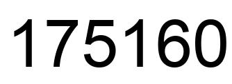 Number 175160 black image