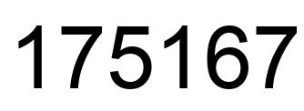 Number 175167 black image