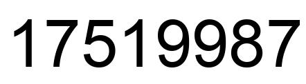 Number 17519987 black image