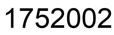 Número 1752002 imagen negro