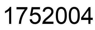 Número 1752004 imagen negro