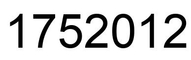 Number 1752012 black image