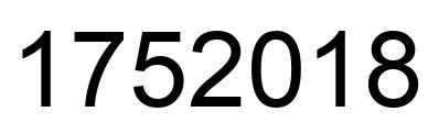 Number 1752018 black image