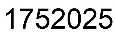 Number 1752025 black image