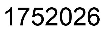 Number 1752026 black image