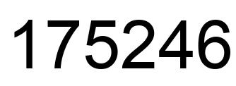 Number 175246 black image