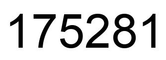 Number 175281 black image