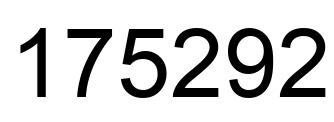 Number 175292 black image