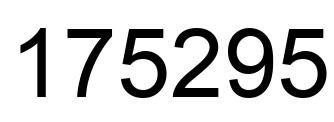 Number 175295 black image