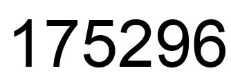 Number 175296 black image