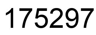 Number 175297 black image