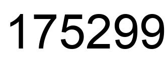 Number 175299 black image